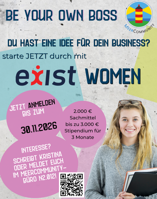 Werbeplakat für EXIST Women 2027